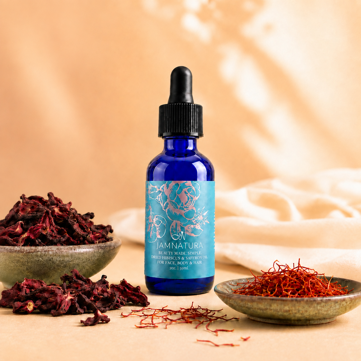 DRIED HIBISCUS AND SAFFRON SERUM 2oz