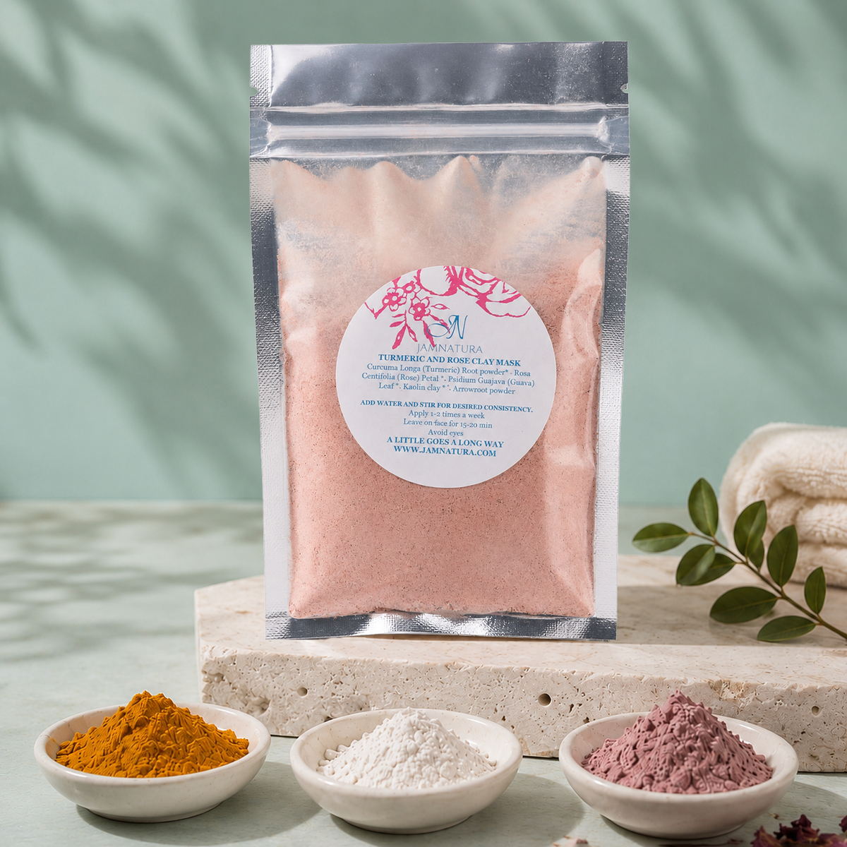 TURMERIC AND ROSE CLAY FACE MASK