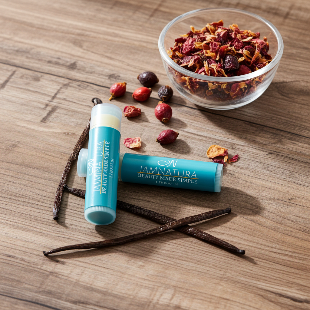 VANILLA BEAN AND ROSEHIP LIPBALM